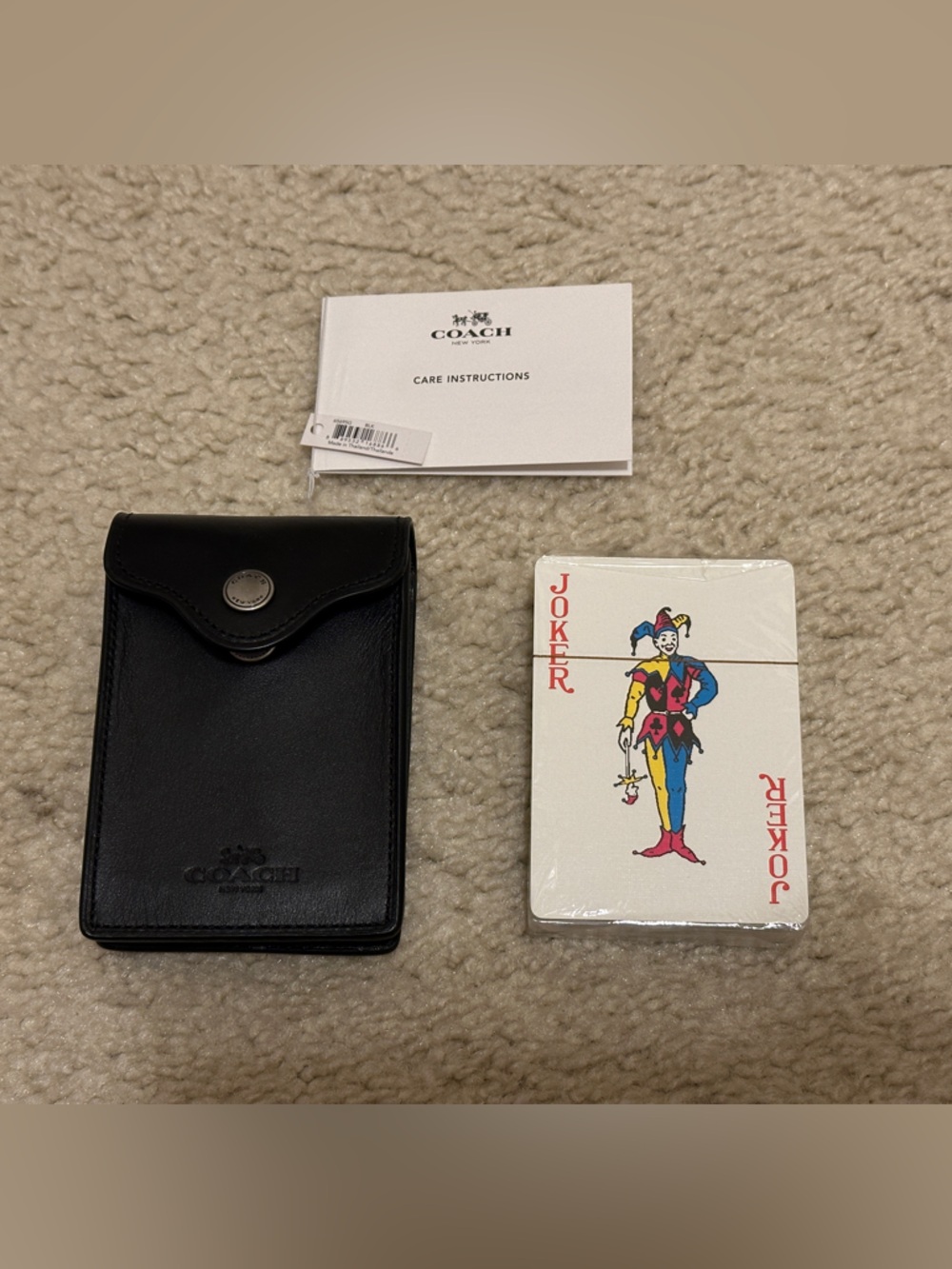 COACH Playing Card with Black Holder